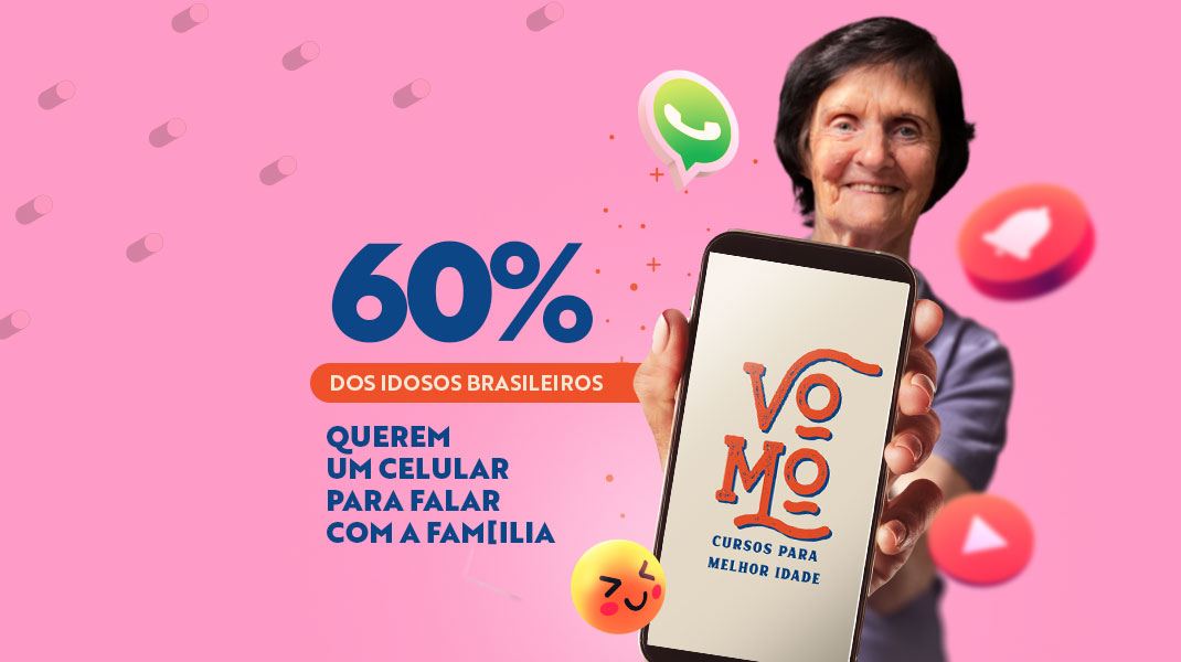 Dos idosos brasileiros, 60% quer um celular para falar com a família